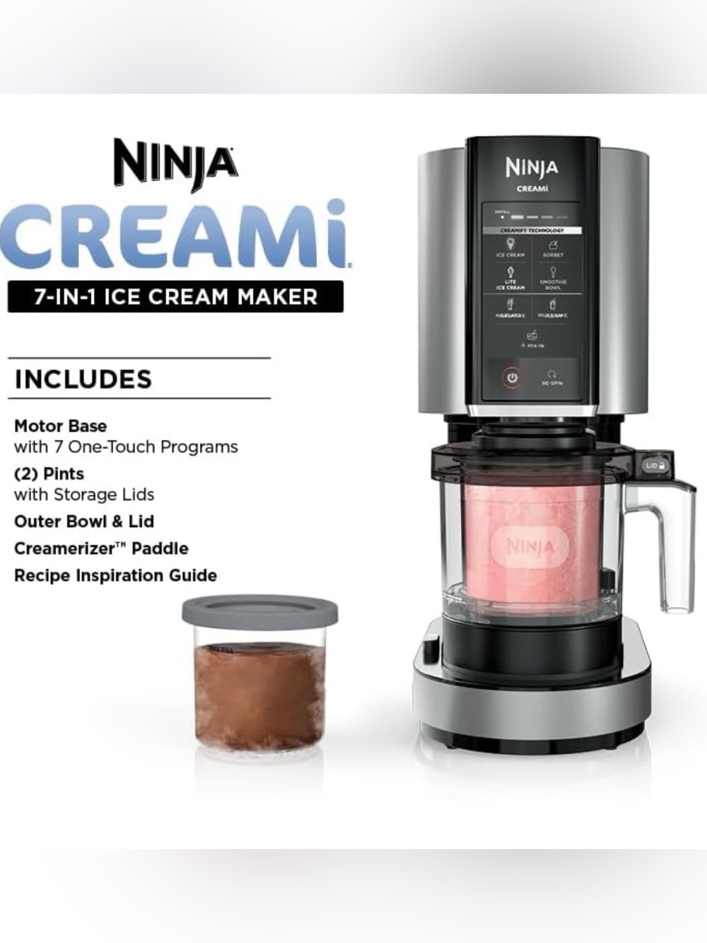 Ninja CREAMi 7-in-1 Ice Cream Maker